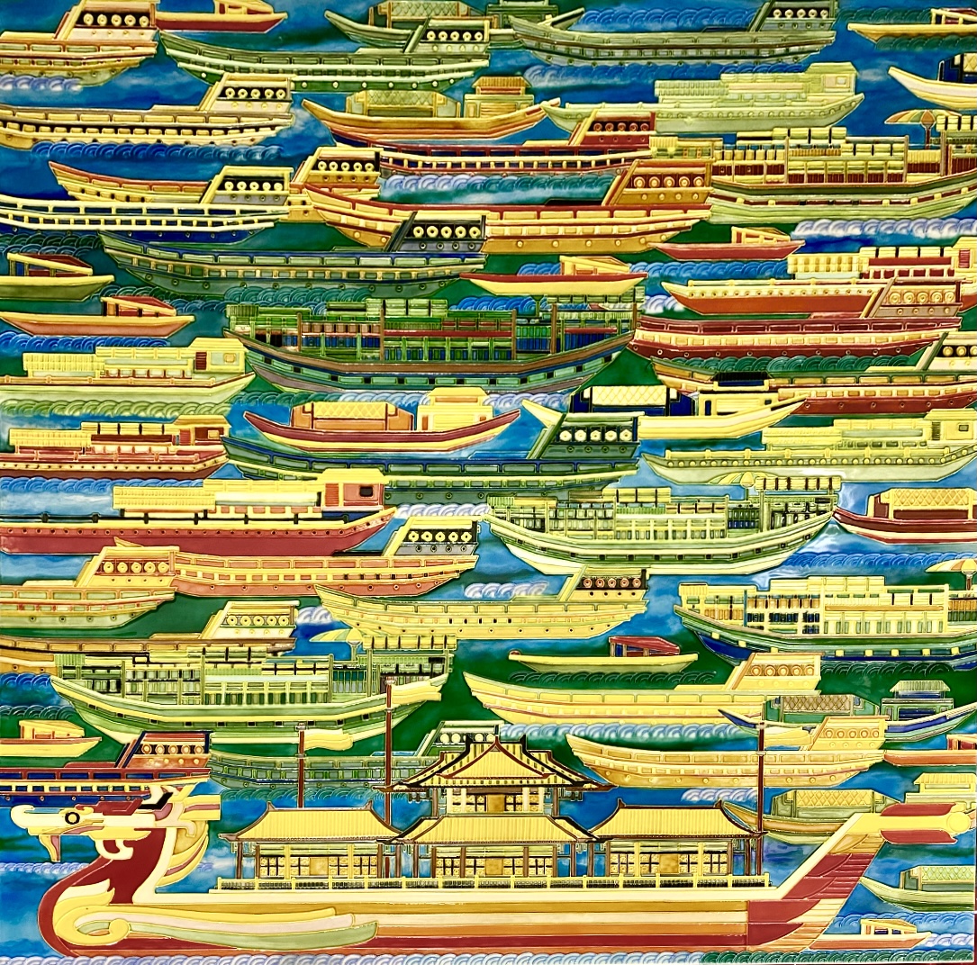 郭爱和 三彩作品《大运》 100CM-100CM.jpg